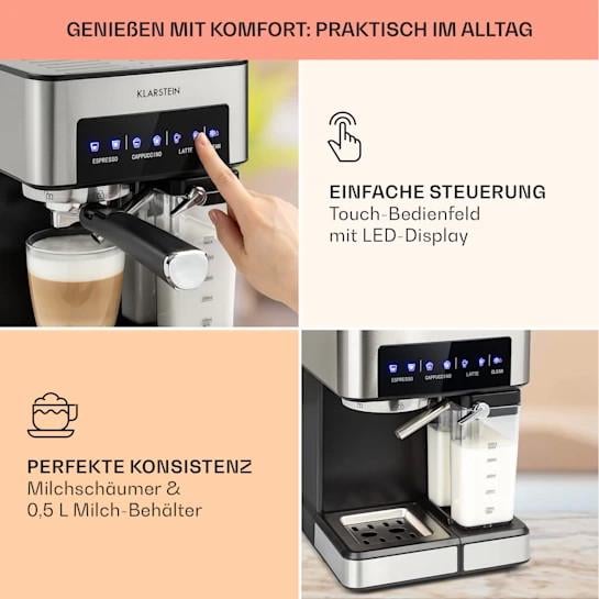 Кавоварка ріжкова KLARSTEIN Arabica Comfort 10035655-U 1350 W 20 бар - фото 7