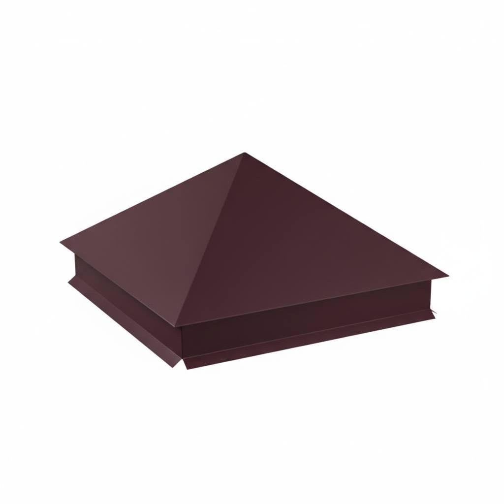 Ковпак 520х520х100 мм МАТ 0,5 RAL3005