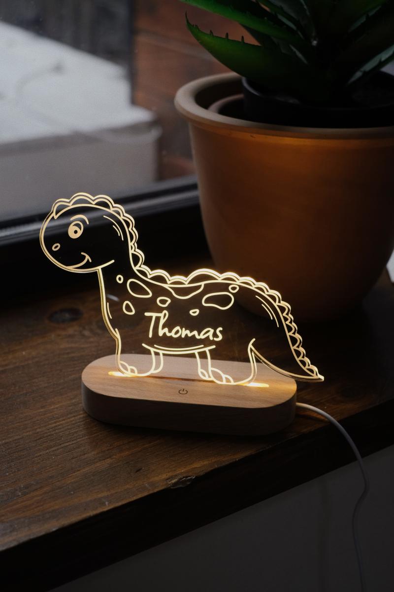 Ночник Динозавр из дерева (13486049)