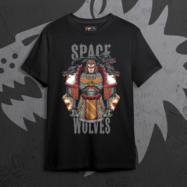 Футболка мужская с принтом WarHammer 40K Space Wolves р. 48 (Anime0784)