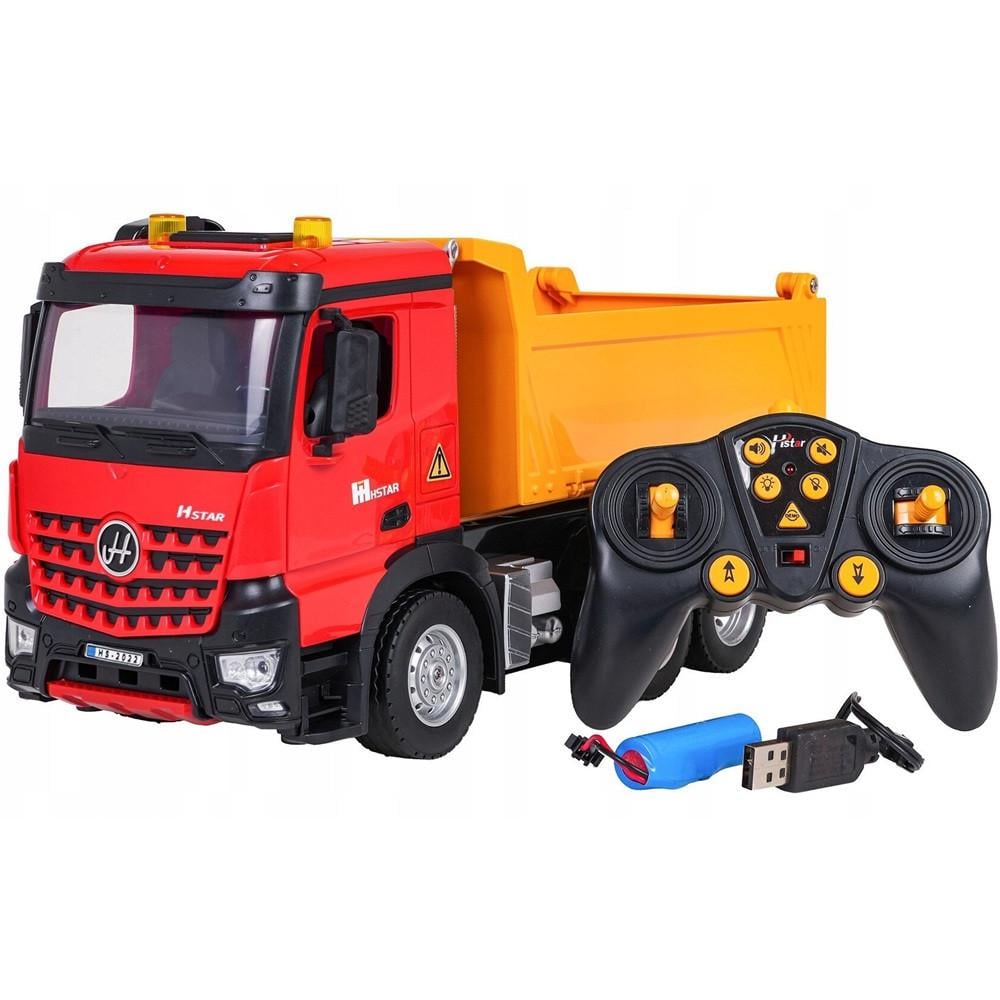 Радиоуправляемый игрушечный Самосвал Hstar USB-кабель подъемный кузов/аккумулятор/свет/звук 30 см (34089723)