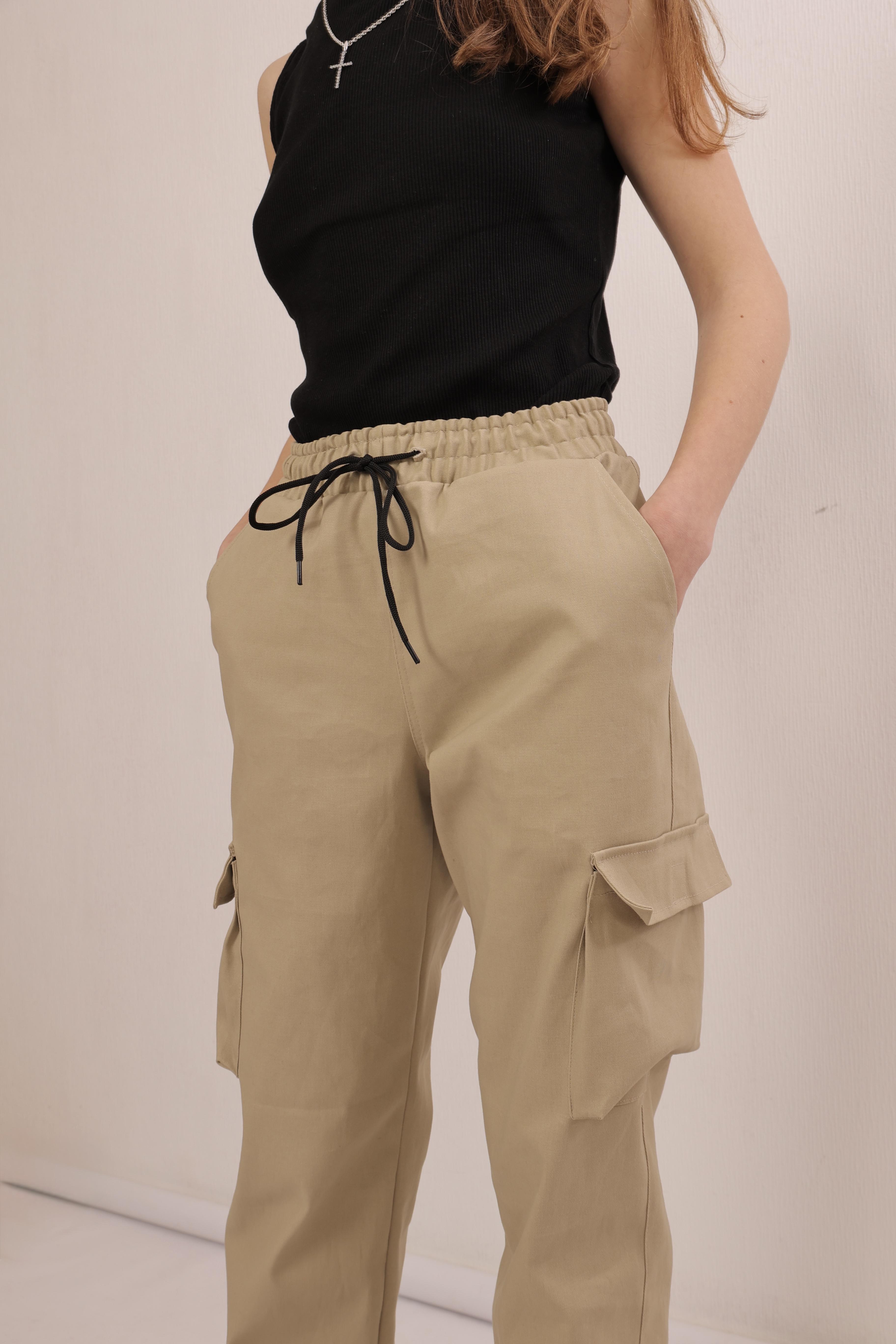 Штаны-джогеры детские на девочку демисезонные летние хлопковые р. 158 Бежевый (дж беж-158д) - фото 2 Штаны-джогеры детские на девочку демисезонные летние хлопковые р. 158 Бежевый (дж беж-158д) - фото 2