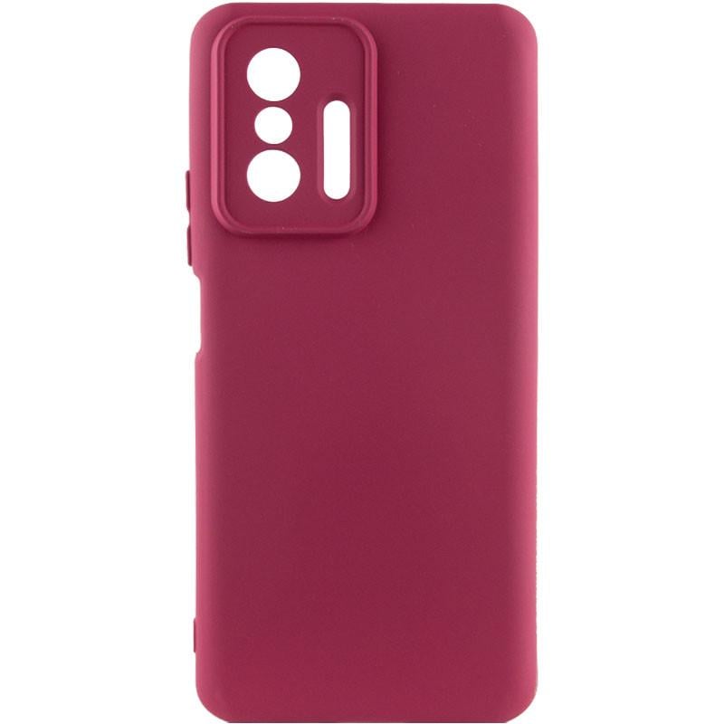 Противоударный Чехол Silicone Cover Lakshmi Full Camera (AA) для Xiaomi 11T / 11T Pro Бордовый / Marsala