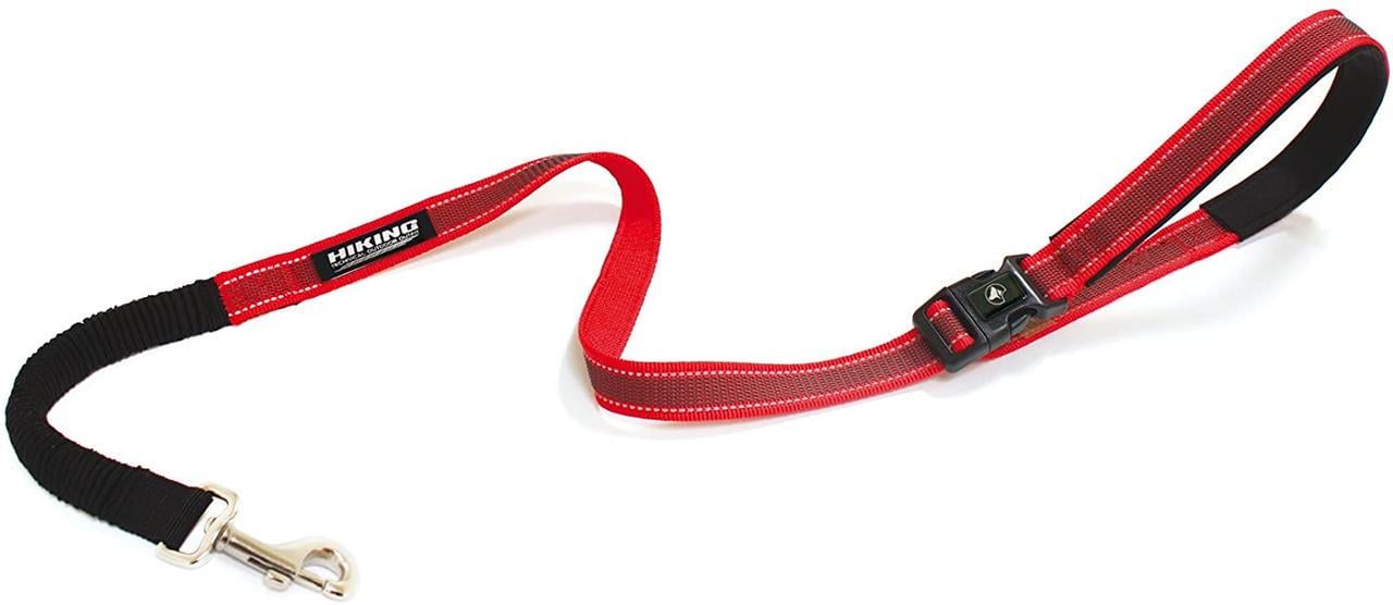 Поводок регулируемый для собак Croci Hiking Antishock нейлоновый 2x120 см Красный (1254840870)