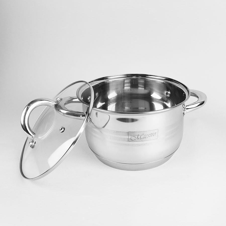 Набір каструль різного розміру з кришками та мірною шкалою 6 шт. (MR-3513-6L) - фото 9 Набір каструль різного розміру з кришками та мірною шкалою 6 шт. (MR-3513-6L) - фото 9