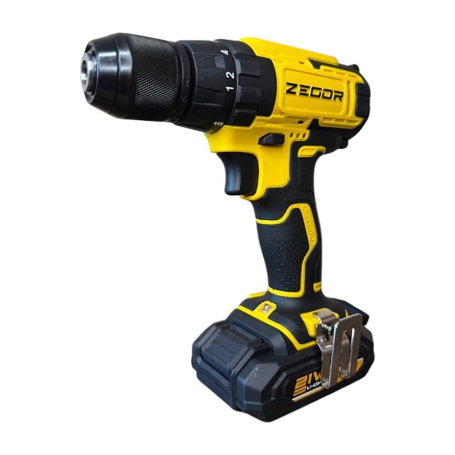 Шуруповерт професійний акумуляторний Zegor CDP-21/21В/37 Нм/дві швидкості/2 батареї 21 В 2 Ач/реверс/підсвічування/кейс - фото 6