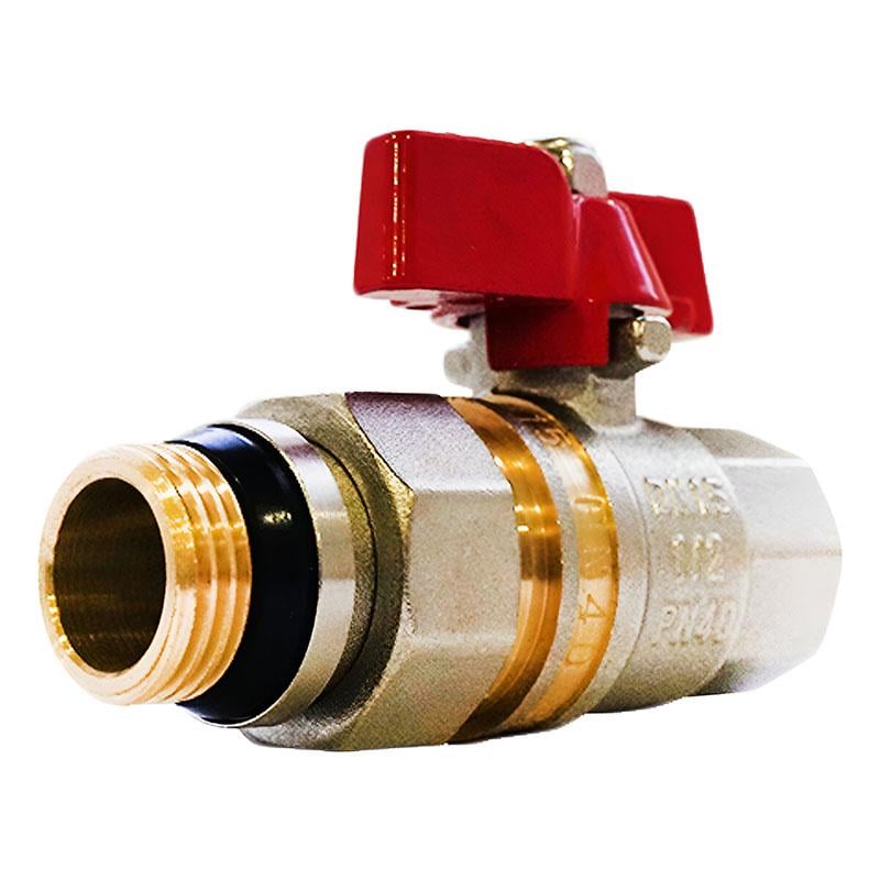 Кран шаровой с американкой FADO New 1/2" НВ прямой латунь (KA1) Кран шаровой с американкой FADO New 1/2" НВ прямой латунь (KA1)