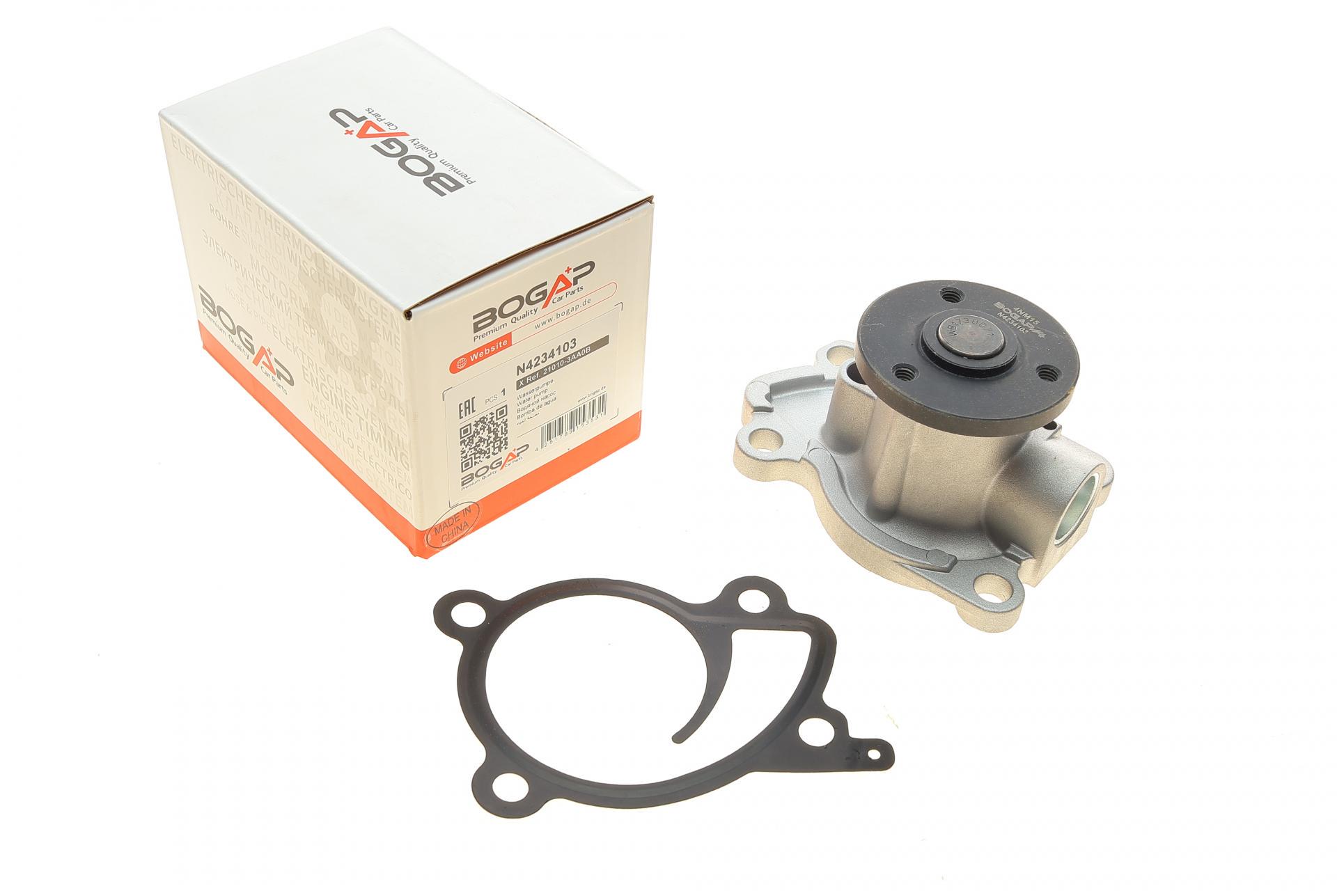 Насос воды BOGAP Renault Clio/Scenic/Megane/Kangoo/Nissan Qashqai/Juke 0.9-1.2-1.4TCe/1.6 09- N4234103 (25588394)