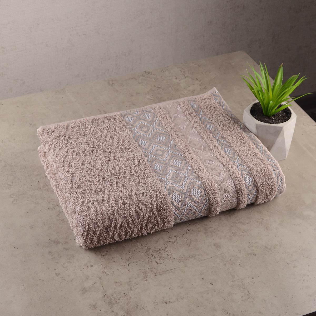 Махровое полотенце GM Textile Grek 50х90 см Пепельный