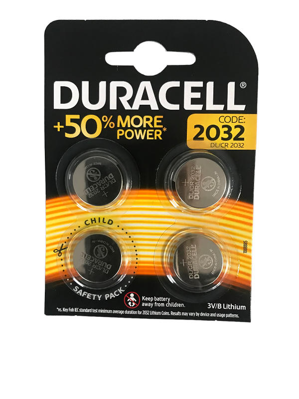 Батарейка Duracell Lithium +50% more power DL/CR 2032 4 шт. - фото 1