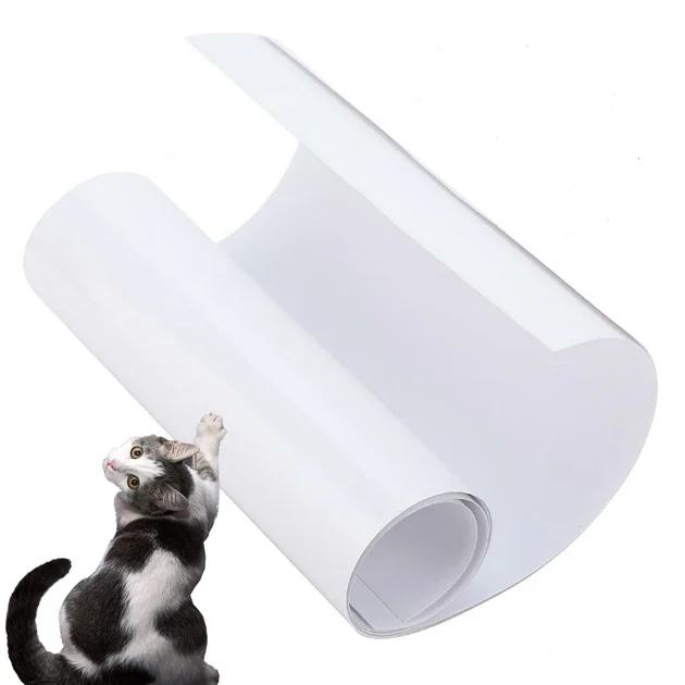 Захисна плівка антикіготь для меблів/диванів/дверей/шпалер Cat Protect 100х70 см Прозорий (37515370)