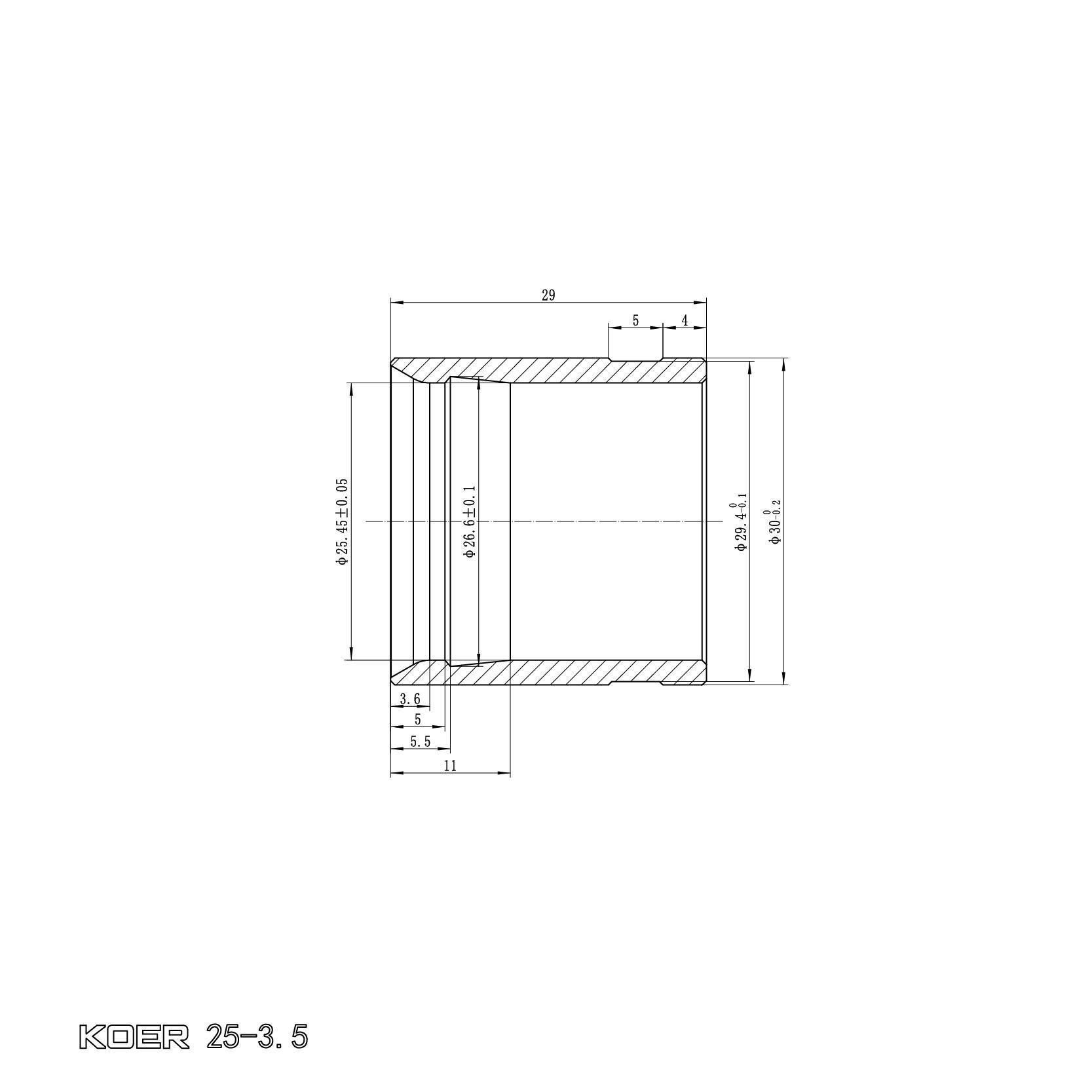 Гільза монтажна KOER KA.S25 насувна 25x3,5 мм (OL-KR4901) - фото 5 Гільза монтажна KOER KA.S25 насувна 25x3,5 мм (OL-KR4901) - фото 5