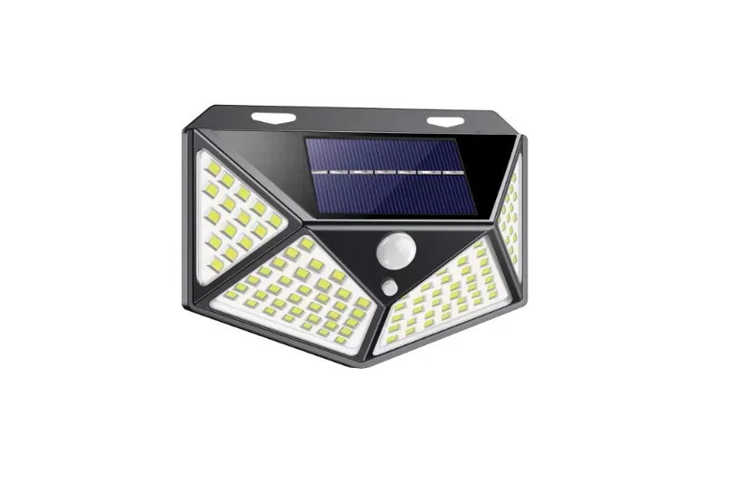 Ліхтар вуличний на сонячній батареї настінний Garden Line SOL6124 100 LED 13,5x5,5x9,7 см Чорний