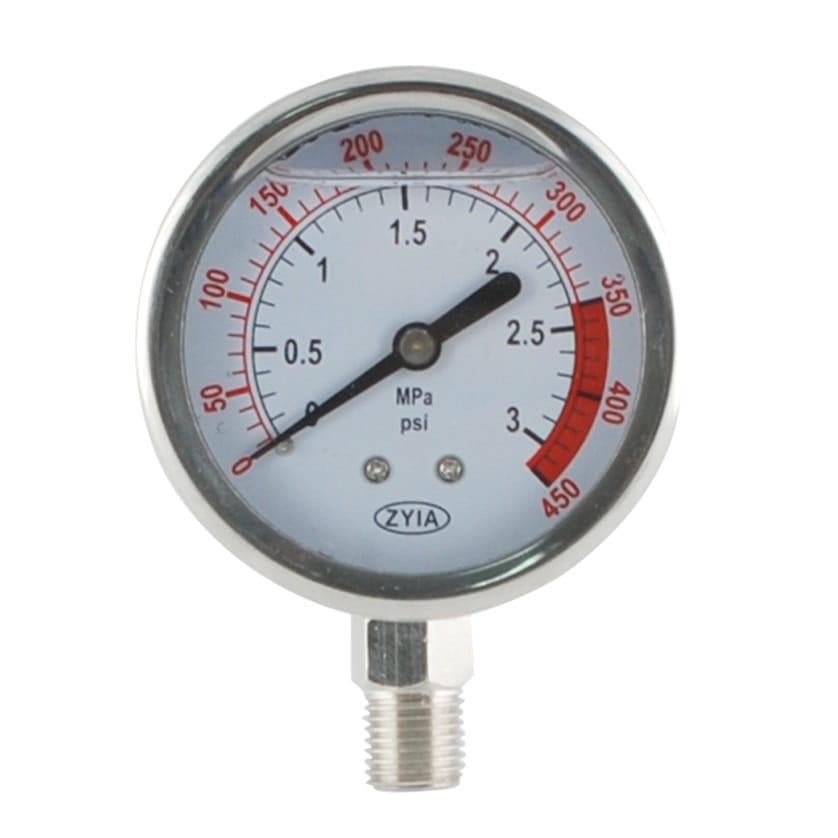 Манометр торцевой ZYIA 60 мм 30 бар PG 0-450 (RFL-1575) Манометр торцевой ZYIA 60 мм 30 бар PG 0-450 (RFL-1575)