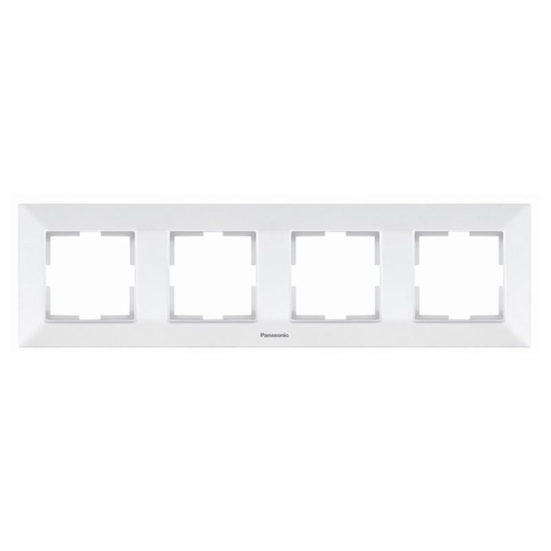 Рамка для розеток четырехместная Panasonic Arkedia Slim ABS горизонтальная Белый (WNTF08042WH-UA1) - фото 1 Рамка для розеток четырехместная Panasonic Arkedia Slim ABS горизонтальная Белый (WNTF08042WH-UA1) - фото 1