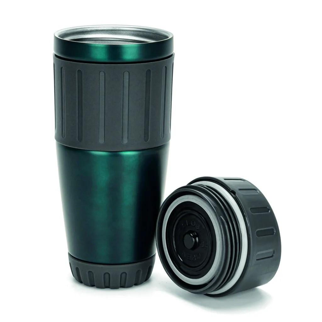 Термокружка из нержавеющей стали Fissman 7,5x7,5x22 см 500 мл с крышкой (9826) - фото 2 Термокружка из нержавеющей стали Fissman 7,5x7,5x22 см 500 мл с крышкой (9826) - фото 2