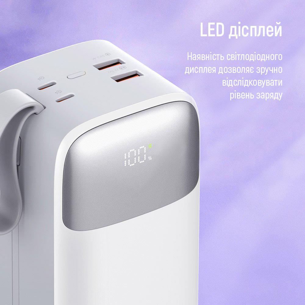 Повербанк ColorWay Powerful USB QC3.0/USB-C Power Delivery 22,5W 50000 mAh White (CW-PB500LPA4WT-PDD) - фото 12