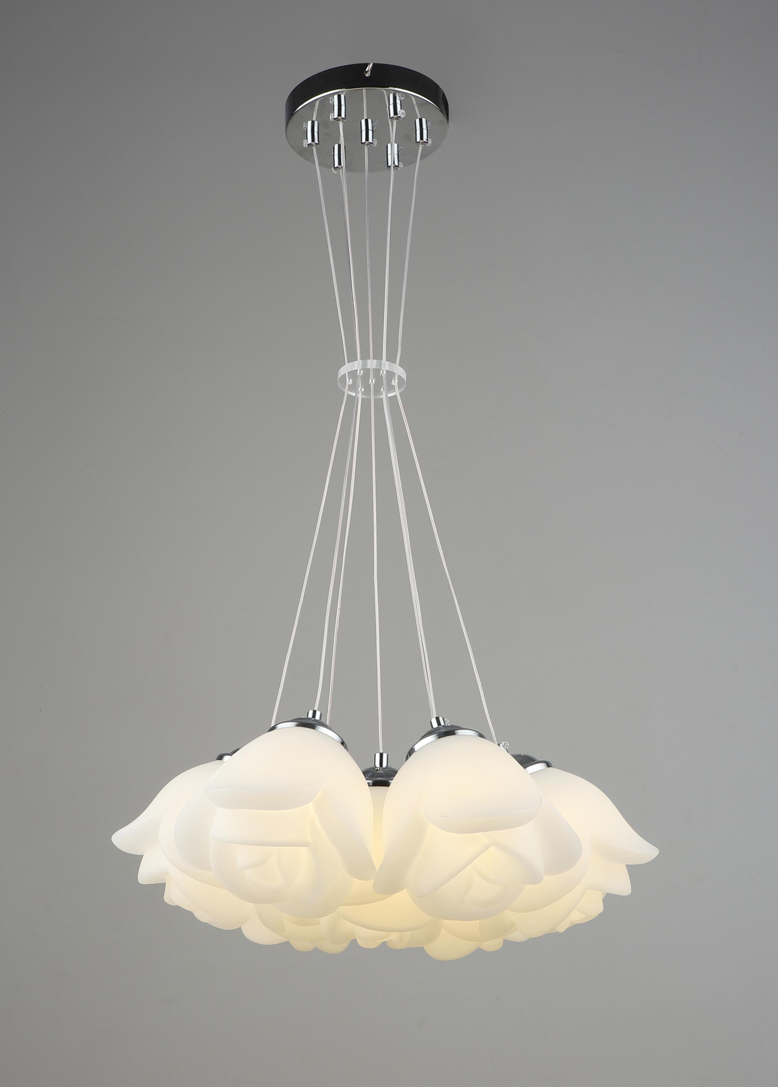 Люстра подвесная светодиодная Sirius B YH1010/7 CH+WT 35W