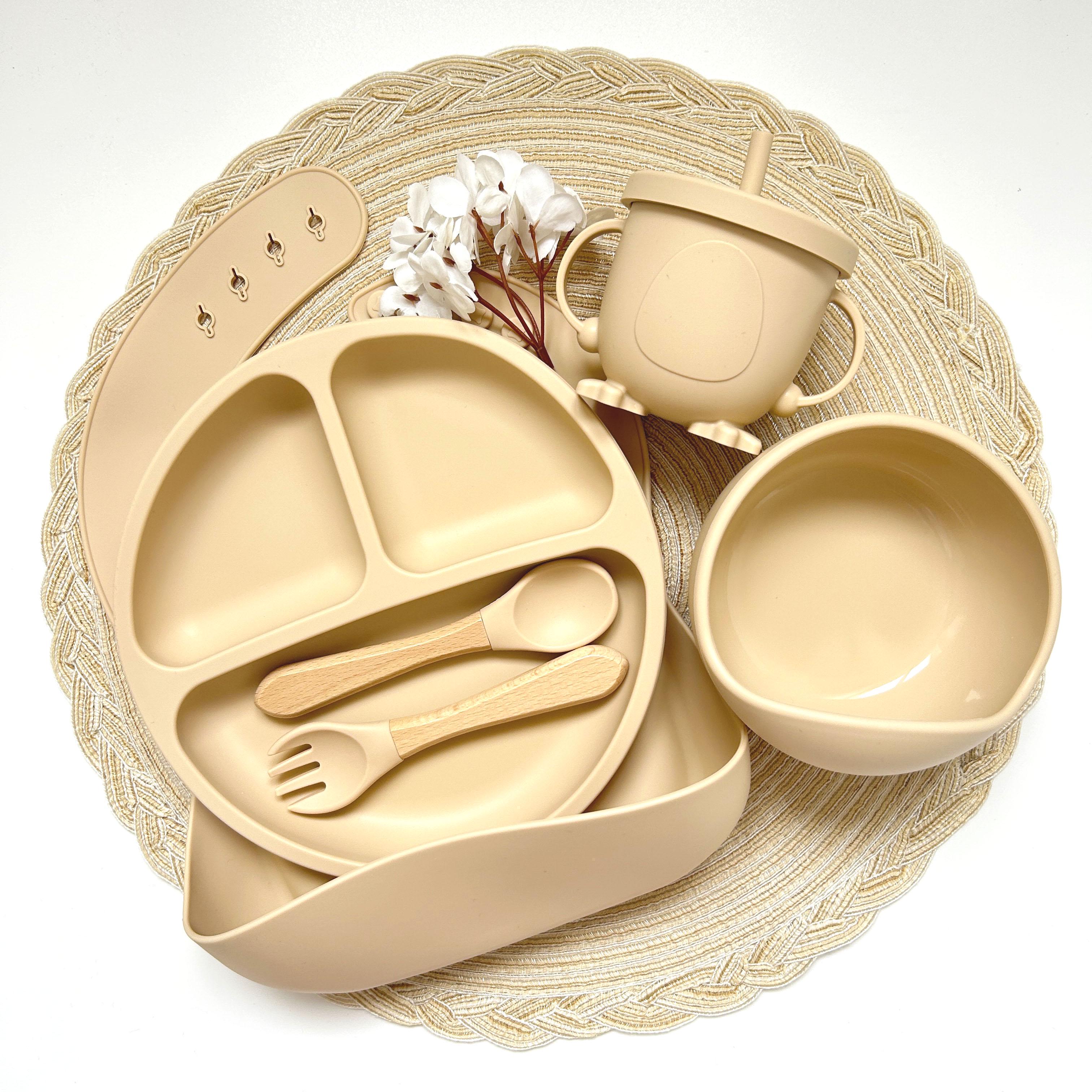 Набор детской посуды из силикона RNSH img_e2624 Бежевый (65723) - фото 2