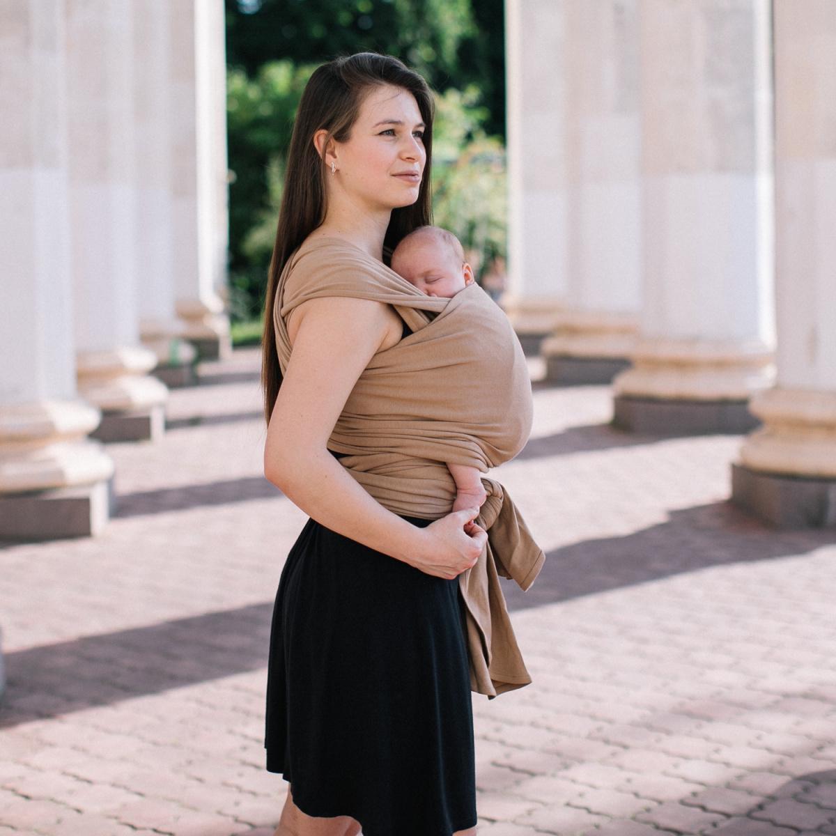 Трикотажный слинг-шарф Love & Carry-Миндаль Organic