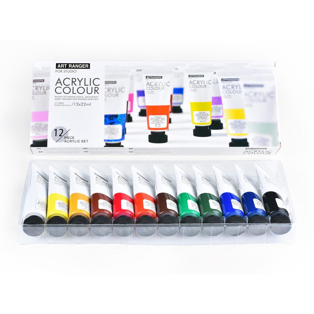 Акриловые краски художественные 22 мл 12 цветов (37-112013) - фото 10 Акриловые краски художественные 22 мл 12 цветов (37-112013) - фото 10