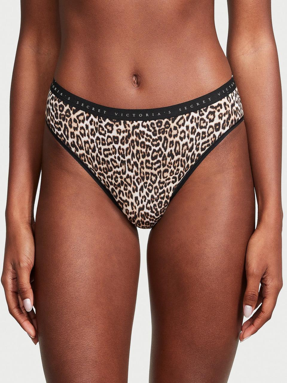 Трусики жіночі Victoria's Secret Stretch Cotton High-Leg Brief XS Чорний (2288614759)