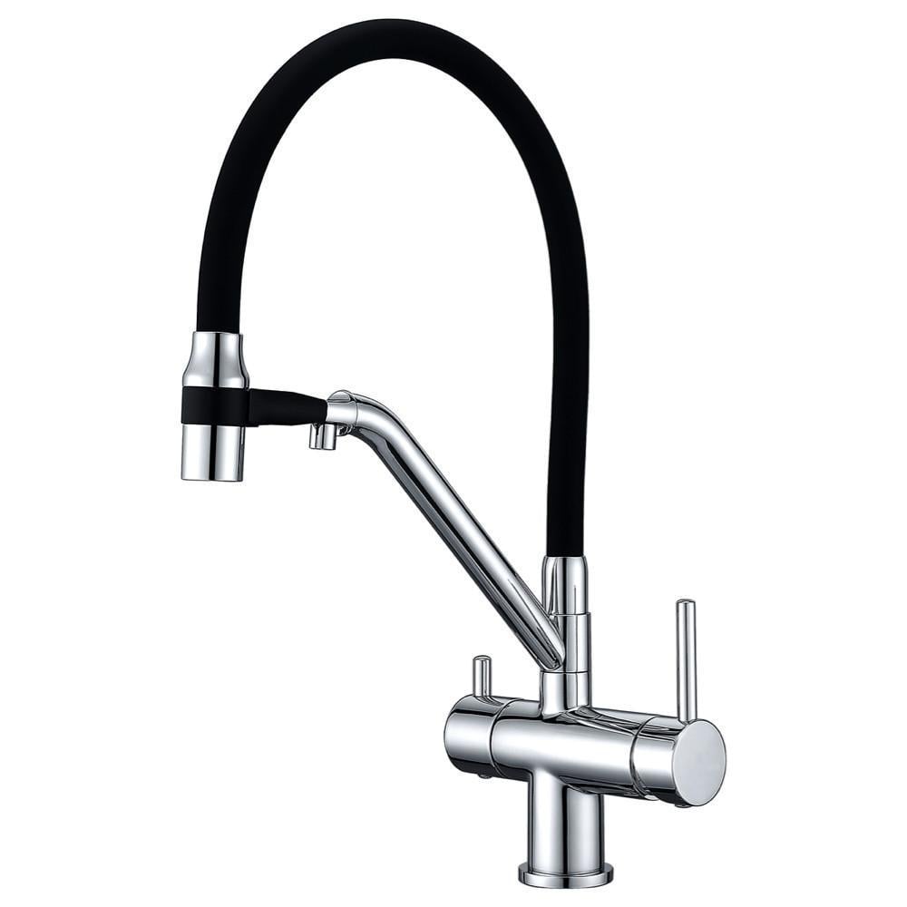 Смеситель для кухни с подключением к фильтру Gappo G4398-80 Хром (1832648369)