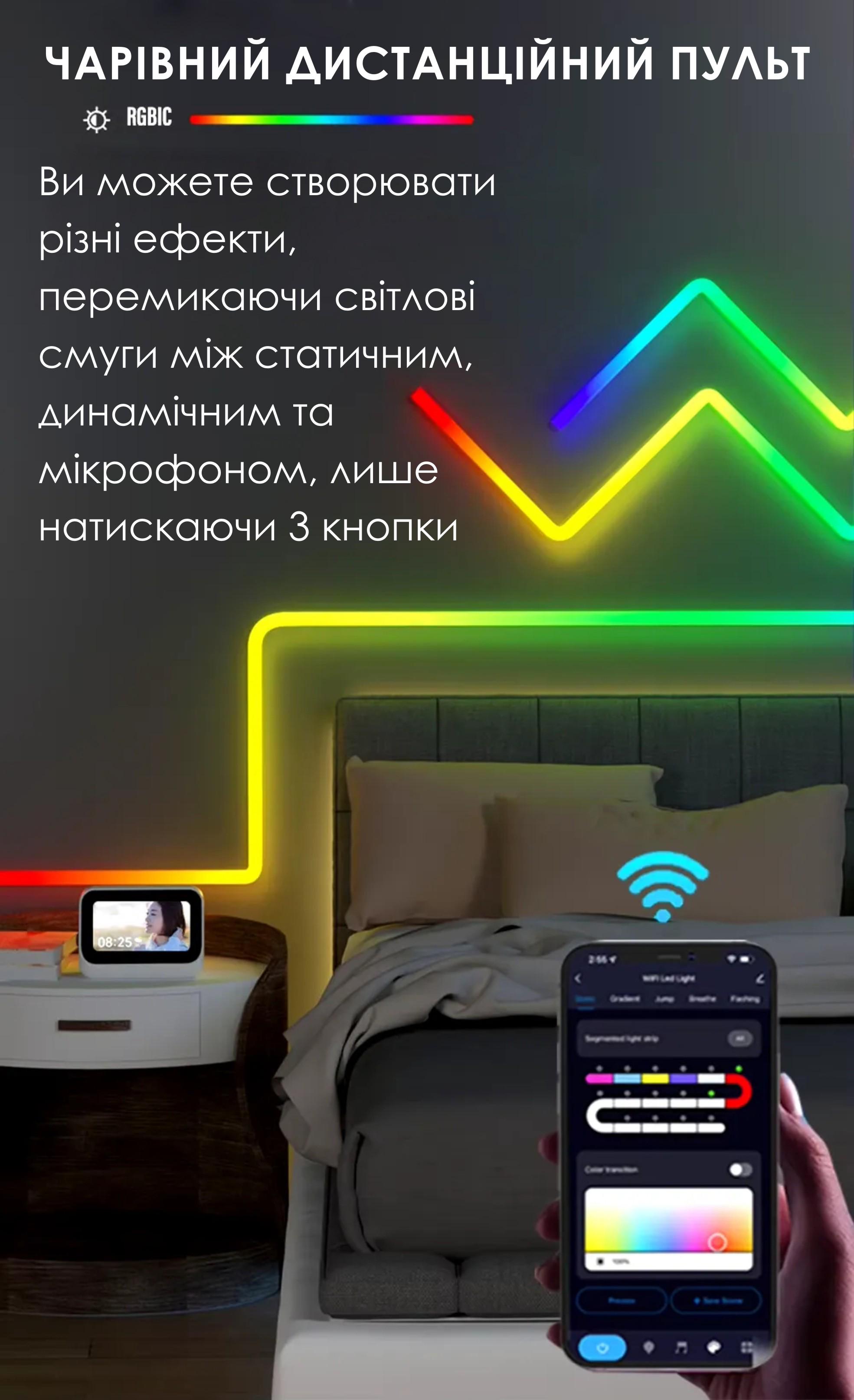 Панели настенные Tuya Smart Light X06-4 Wi-Fi 2700-6500K 4 шт. RGB/White (161715) - фото 5