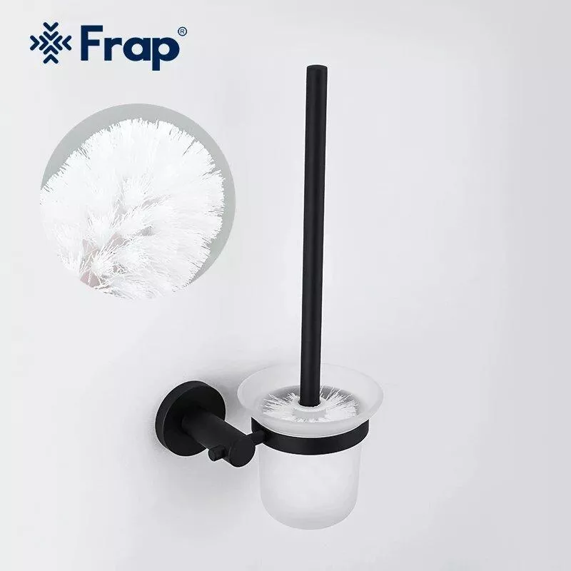 Ершик туалетный Frap F30210 настенный из нержавеющей стали Черный (SQ-1037773) - фото 2