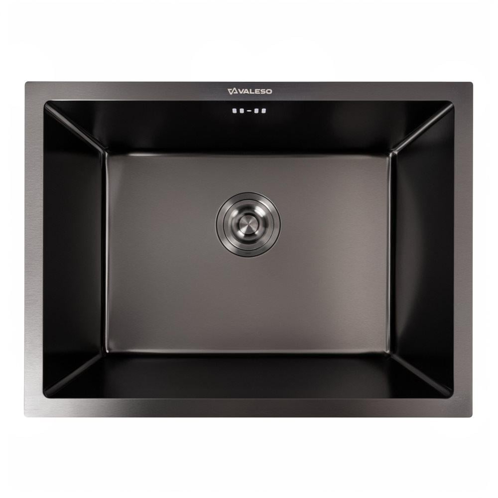 Кухонний комплект Valeso Handmade мийка 58x43 см монтаж під стільницю/змішувач XK09B PVD Чорний (000050608) - фото 4 Кухонний комплект Valeso Handmade мийка 58x43 см монтаж під стільницю/змішувач XK09B PVD Чорний (000050608) - фото 4