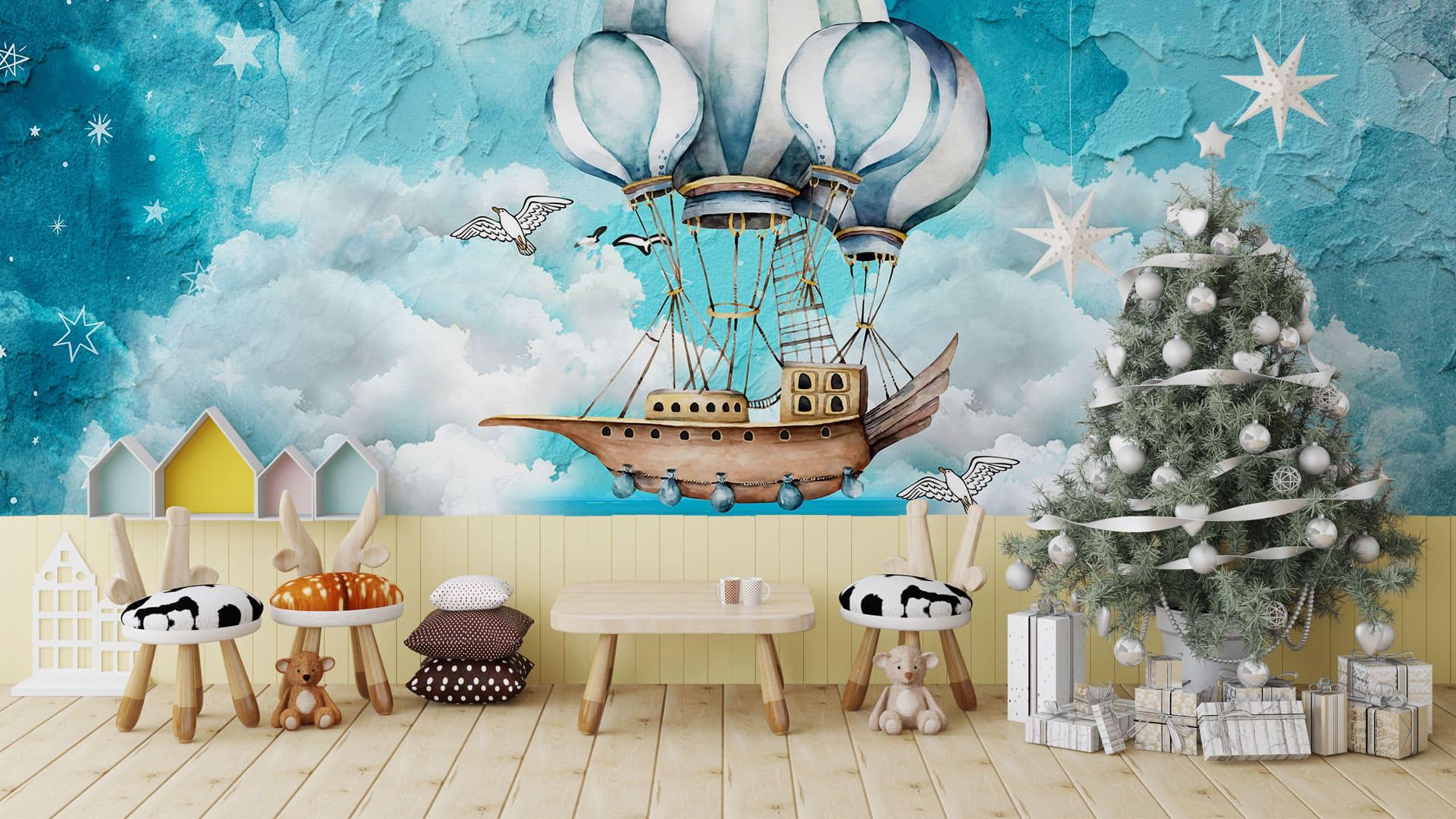 Фотообои флизелиновые Styleo Print-walls Воздушное путешествие 0842 350х270 см (Pw-0842/3)