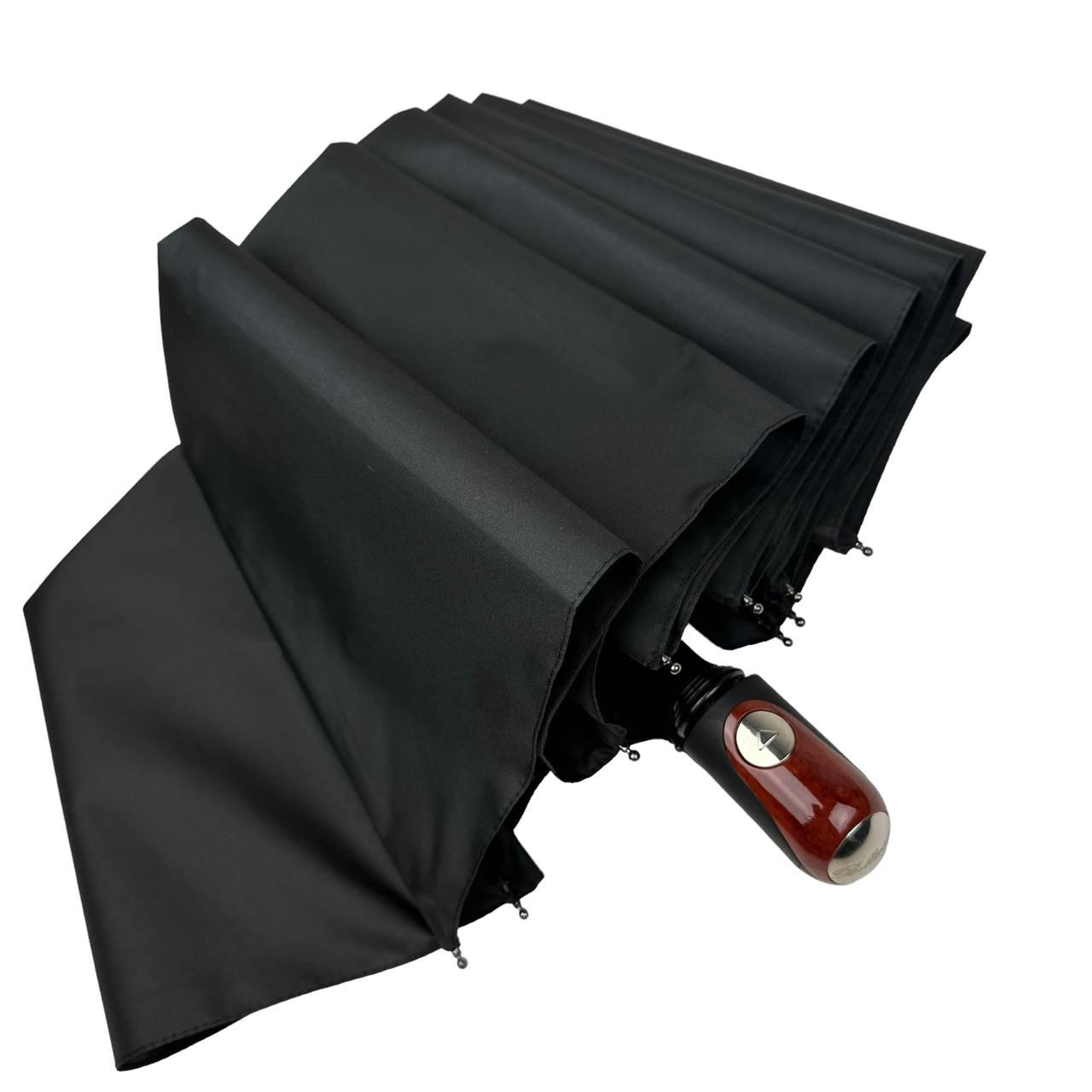 Зонт мужской полуавтомат Bellissimo антивитер Черный (0458-1) - фото 8 Зонт мужской полуавтомат Bellissimo антивитер Черный (0458-1) - фото 8