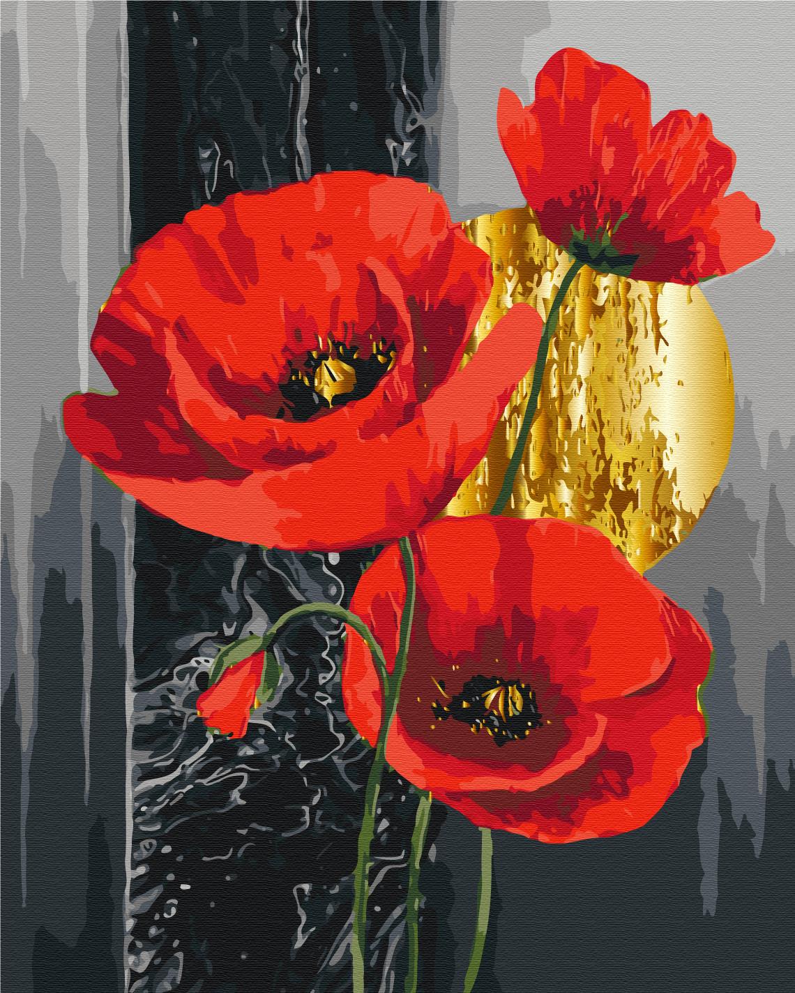 Картина по номерам Brushme Красные маки 40x50 см (BS54558)