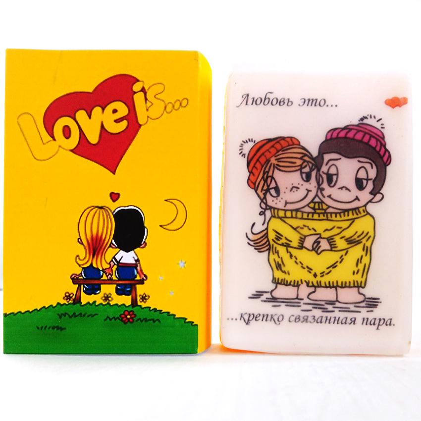 Мило-валентинка Bila Lileya ручної роботи у коробочці "Love is" 100 г (00079) - фото 2