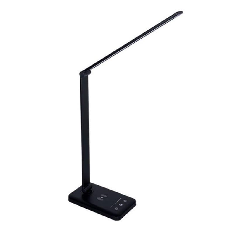 Настольная LED лампа Lesko M856 светодиодная с беспроводной зарядкой Black (2998829208)