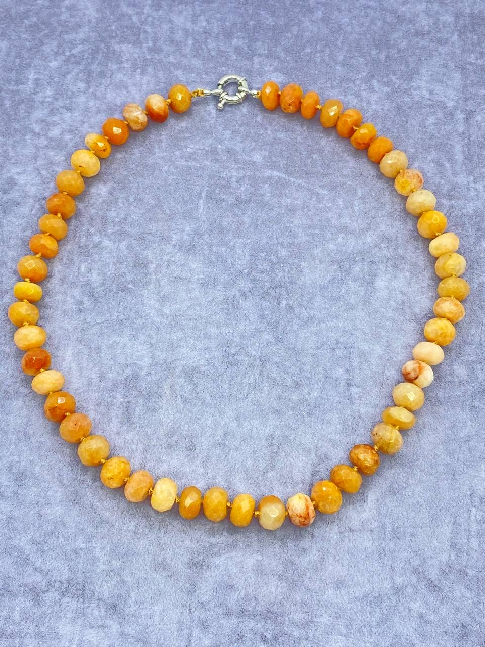 Бусы агат 48 см Коричневый (1334)