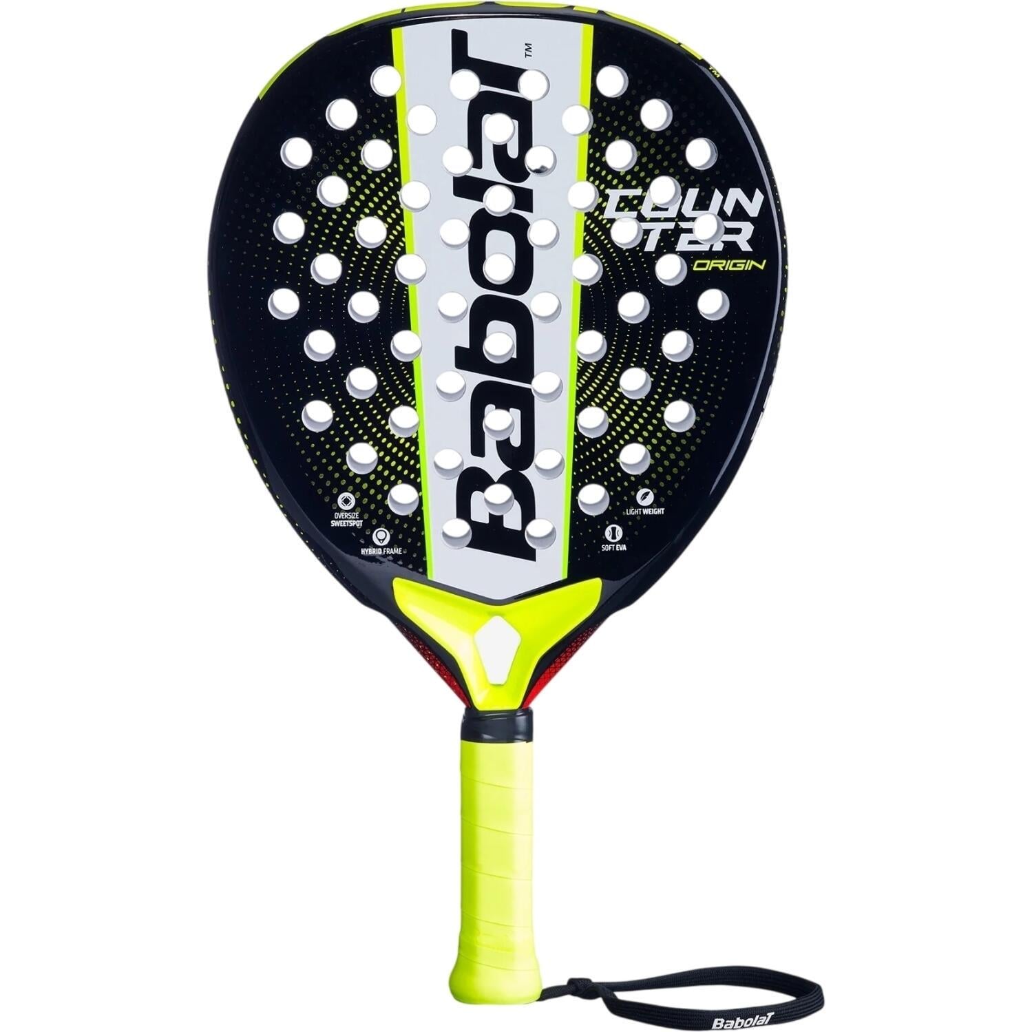 Ракетка для падел-тенісу Babolat COUNTER ORIGIN Чорно-жовто-білий (150154-100) Ракетка для падел-тенісу Babolat COUNTER ORIGIN Чорно-жовто-білий (150154-100)
