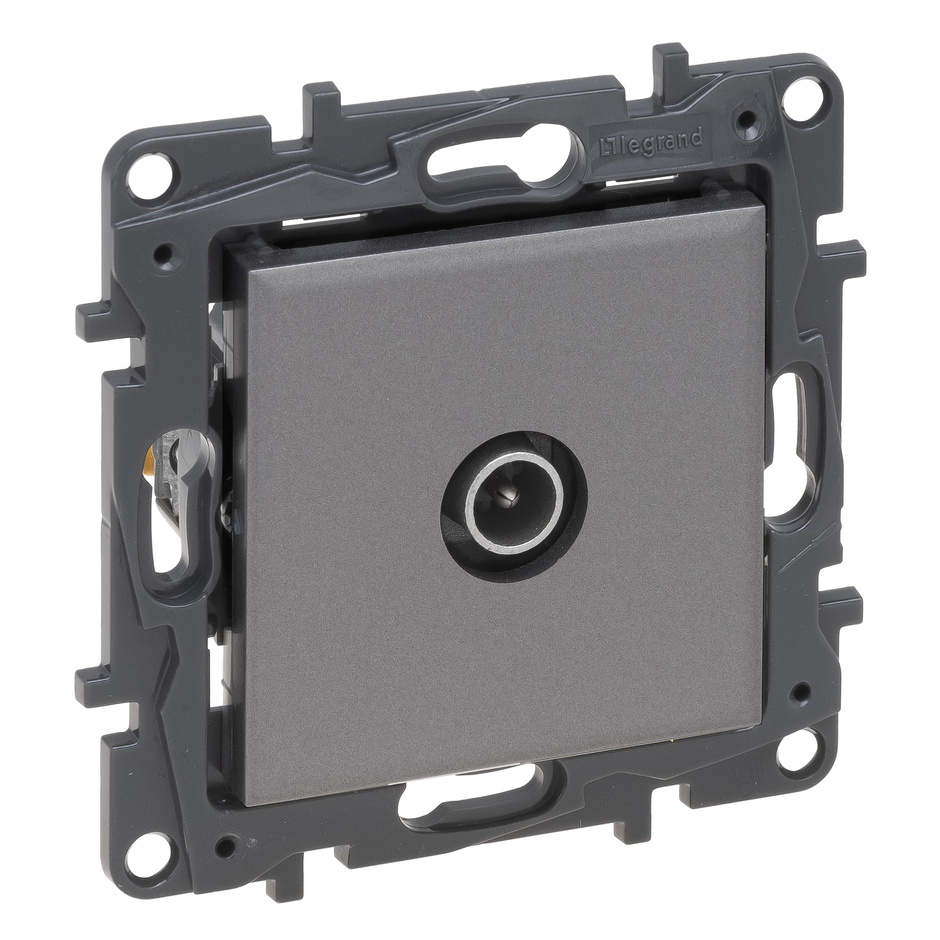 Розетка Legrand NILOE STEP TV Звезда Cтальной (863474)