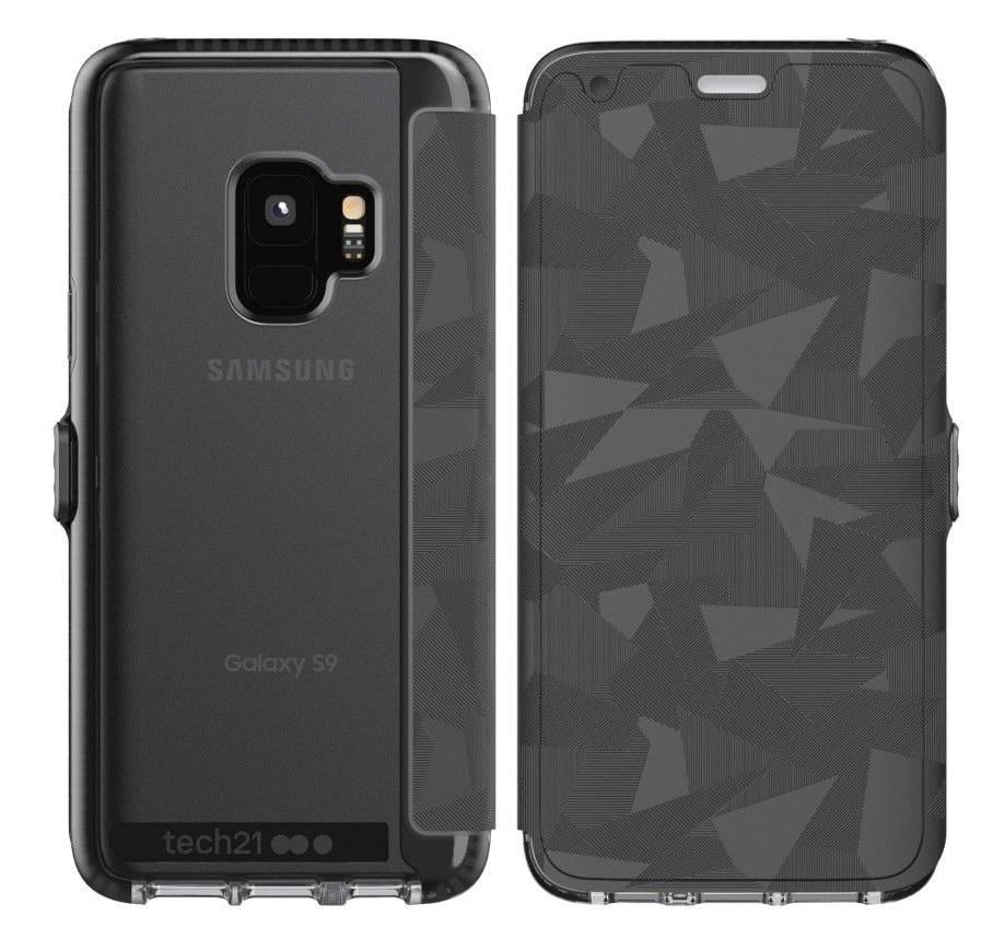 Противоударный чехол-книжка с отделением для кредитных карт Tech21 Evo Wallet  для Samsung S9 Black