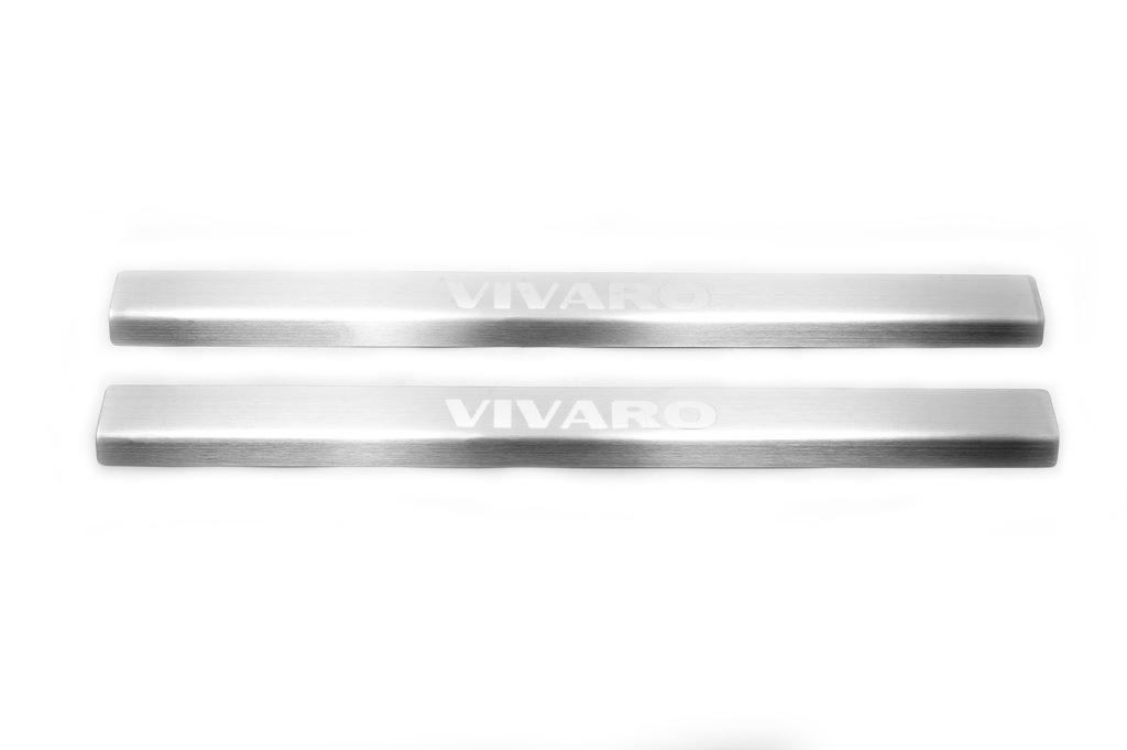 Накладки на дверные пороги Laser-style Digital Designs для Opel Vivaro 2001-2015 гг. нержавеющая сталь Хром