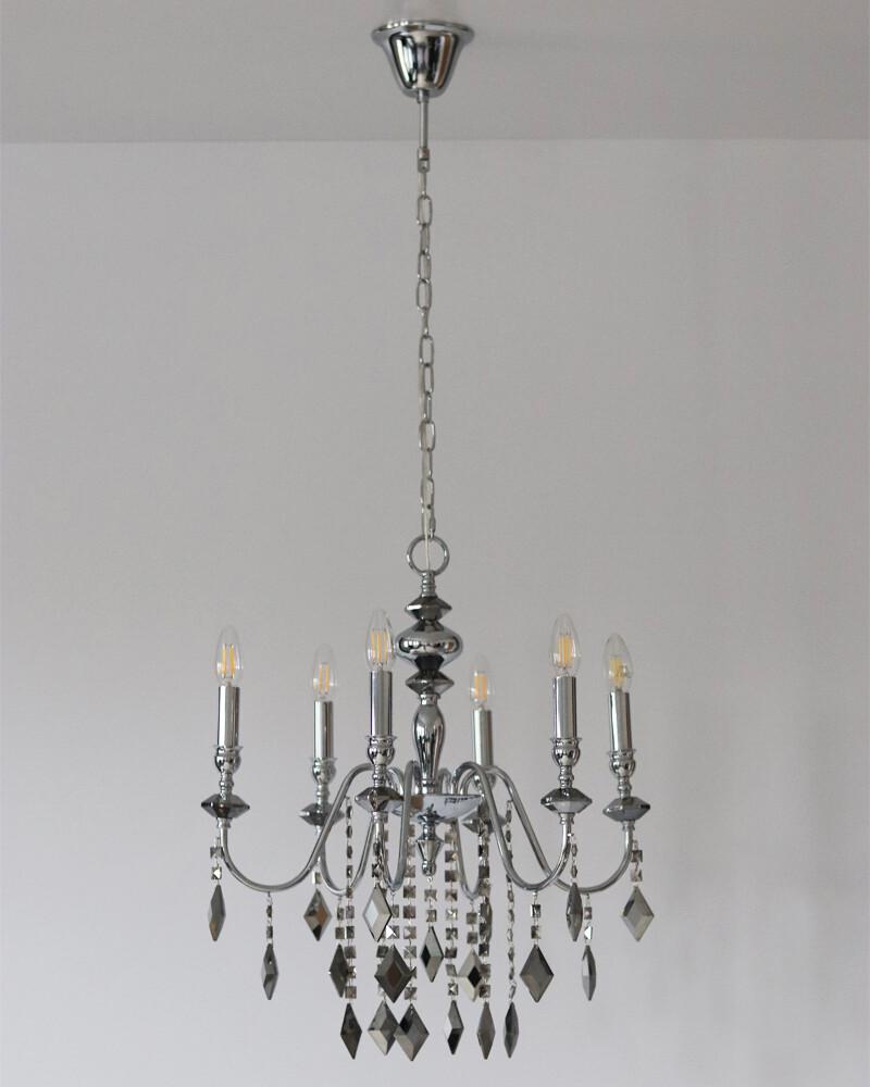 Люстра Edlin PL2417-6 Vanessa E14 6x12W IP20 Хром (32205346) - фото 2 Люстра Edlin PL2417-6 Vanessa E14 6x12W IP20 Хром (32205346) - фото 2