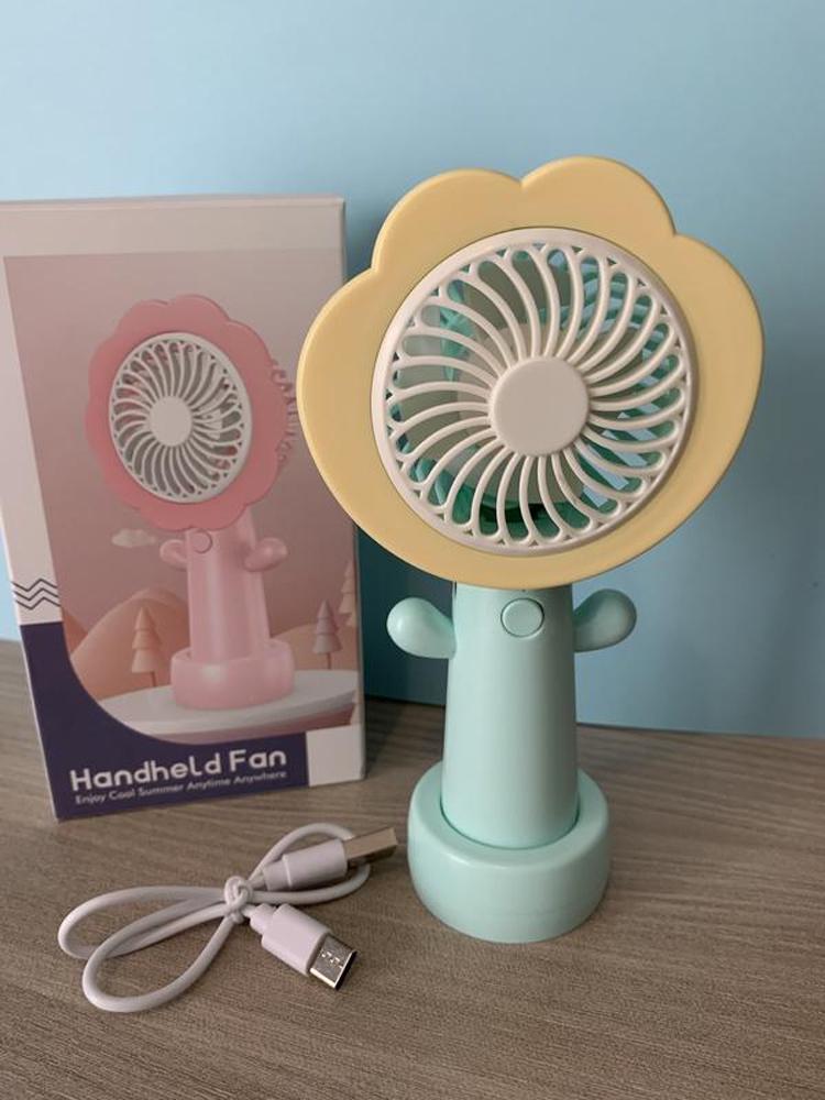 Вентилятор портативний на акумуляторі та USB Квітка Жовтий (51-жов-BT-8861) - фото 8 Вентилятор портативний на акумуляторі та USB Квітка Жовтий (51-жов-BT-8861) - фото 8