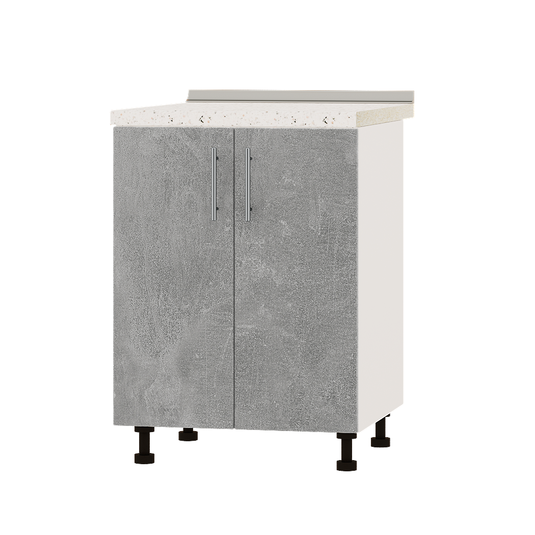 Шкаф нижний Эверест Оптима модуль под мойку Низ Н84-600 60х47х85 см Бетон/Белый (01396)