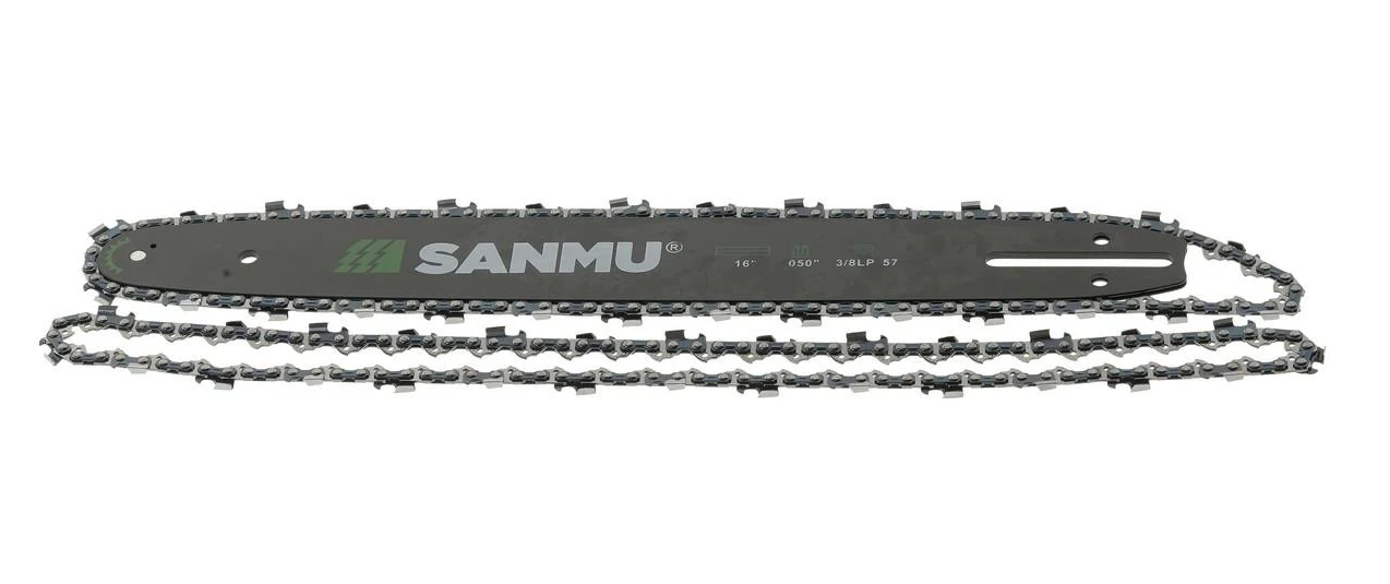 Шина SANMU для твердых пород 16" 40 см цепь 2 шт. 3/8" 28/29 зубов паз 1,3 мм (цепш891)