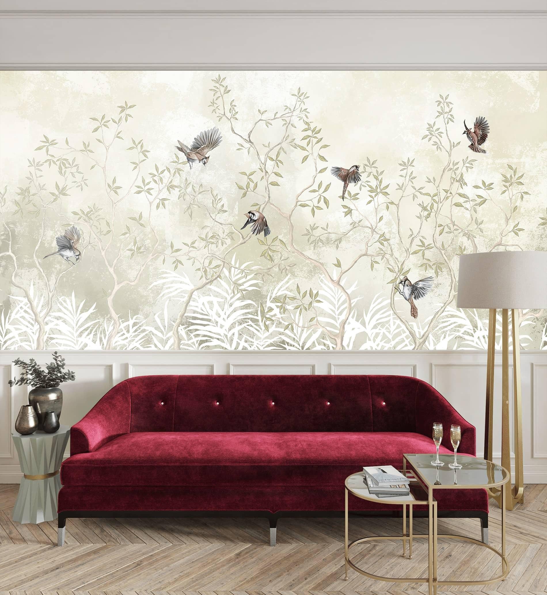 Фотообои флизелиновые Styleo Print-walls Птицы на ветках 0372 400х250 см (Pw-0372/4)