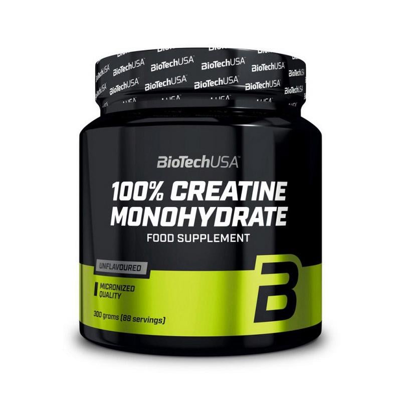 Креатин моногидрат мікронізований без сахара BioTech 100% Creatine Monohydrate 300 г Без вкуса