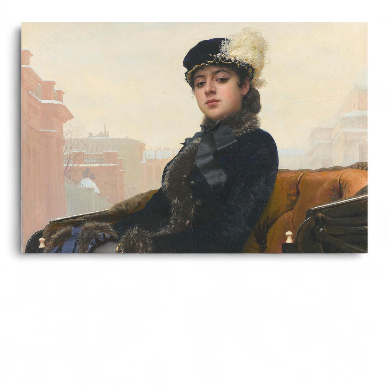 Картина-репродукция Студія дерева Вільха «Неизвестная» Ивана Крамского 60x40 см (985356339)