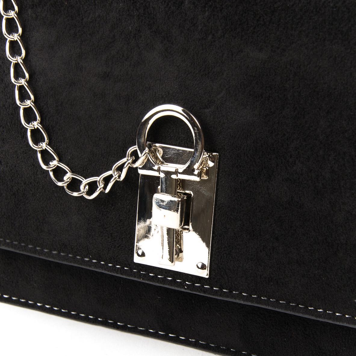 Женская сумочка из замша Fashion 1094 Черный - фото 3 Женская сумочка из замша Fashion 1094 Черный - фото 3