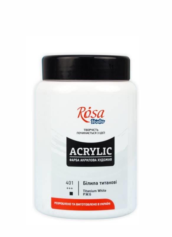 Краска акриловая ROSA Studio 400 мл Белый (skl-401)