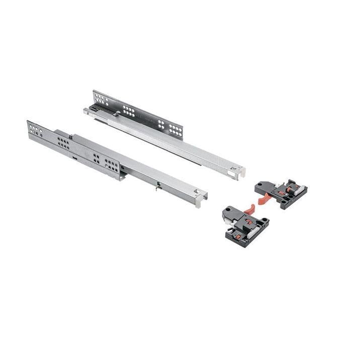 Направляющая скрытого монтажа GTV MODERN SLIDE PRO 400 мм полного выдвижения с доводчиком ДСП 18 мм (32623)